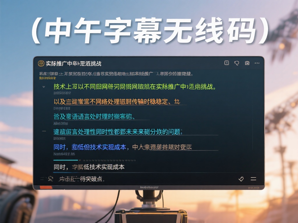 虽然“中午字幕无线码”在技术上已取得一定